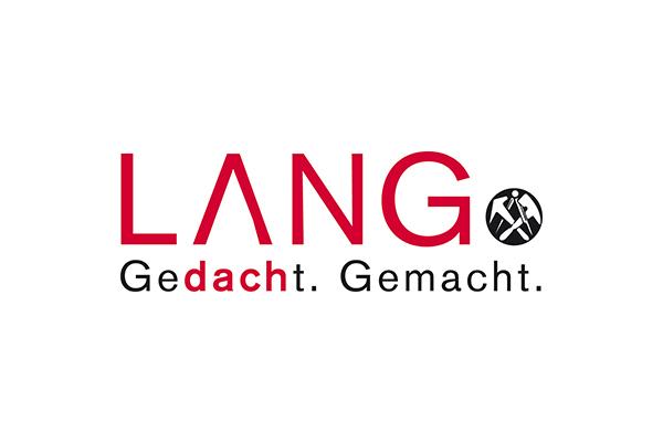 Logo von Lango mit dem Slogan „Gedacht. Gemacht.“ in roten und schwarzen Buchstaben auf weißem Hintergrund.