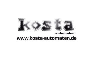 Logo der Firma Kosta Automaten, mit Website-Adresse www.kosta-automaten.de in klarer Schrift.